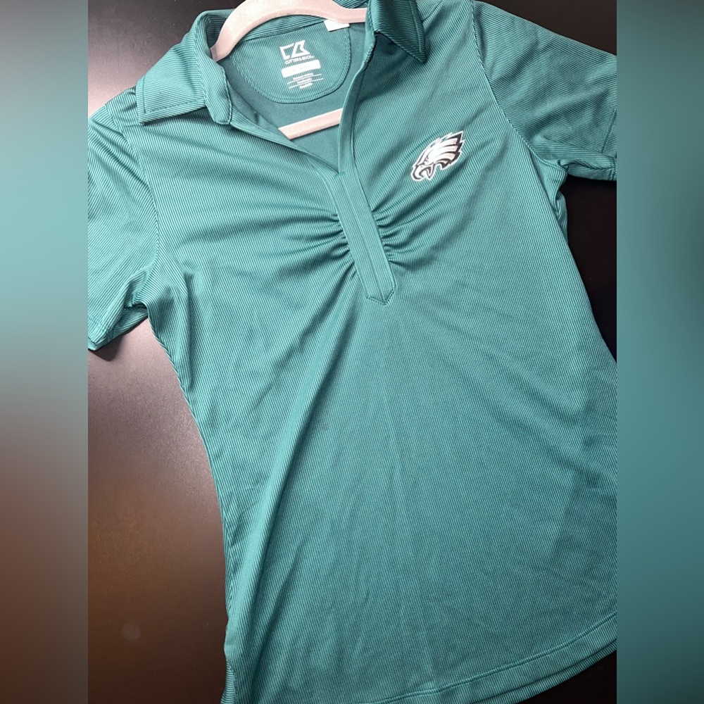 Cutter & Buck Philadelphia Eagles Drytec Textured Top Size XS EUC